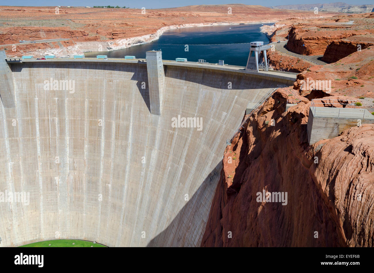 Powell-Lake-Staudamm in Arizona in den USA Stockfoto