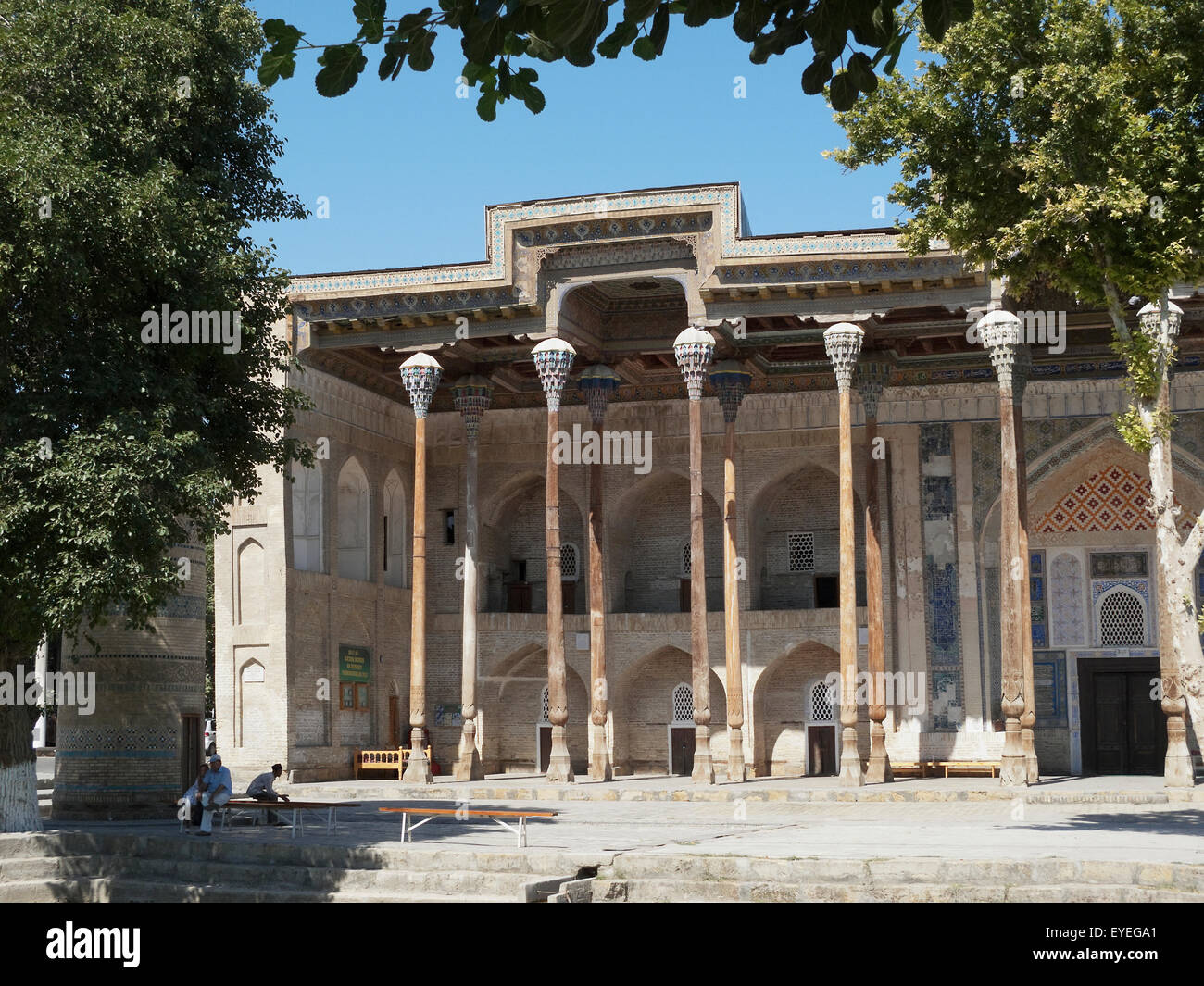 Bolo Hauz Moschee; Buchara, Usbekistan Stockfoto