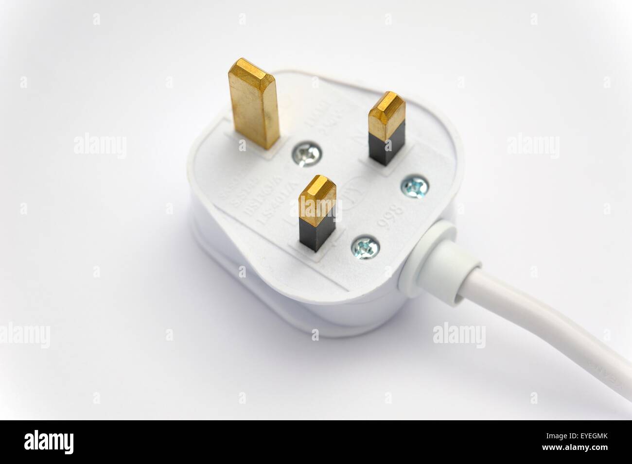 13 Amp fused inländischen 3-Pin Stecker. Stockfoto