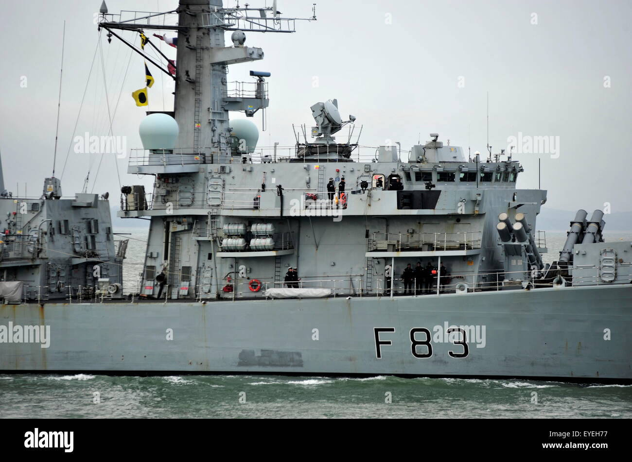 AJAXNETPHOTO. 5. JUNI 2015. PORTSMOUTH, ENGLAND. -TYP 23 KOMMT - HMS ST. ALBANS HAFEN BETRETEN. FOTO: TONY HOLLAND/AJAX REF: DTH150506 38327 Stockfoto