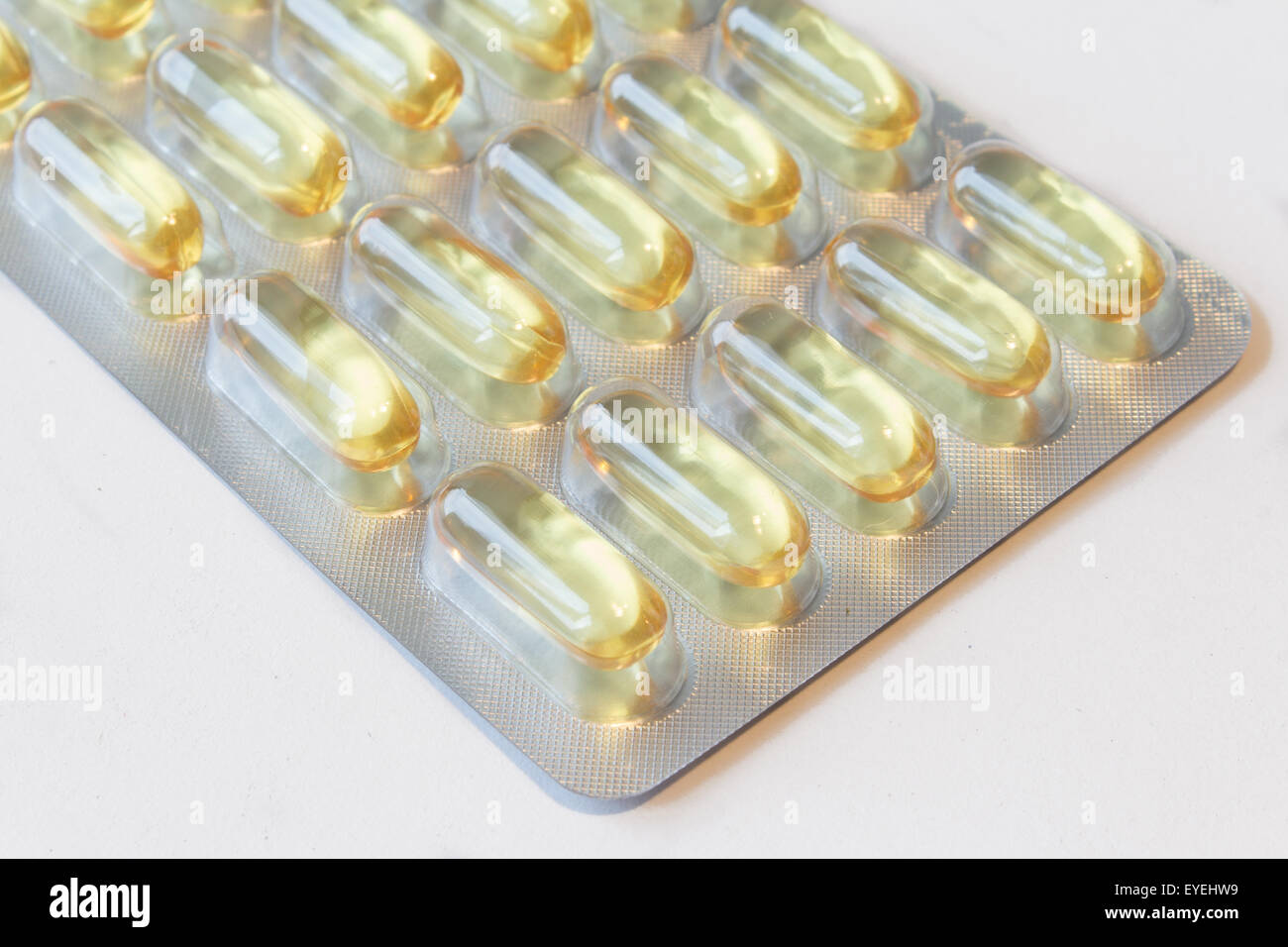 Blister Packung Pillen / Kapseln / Medizin Stockfoto