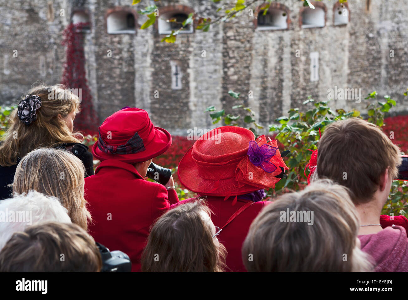 London, fegte Blut, Länder und Meere rot Stockfoto