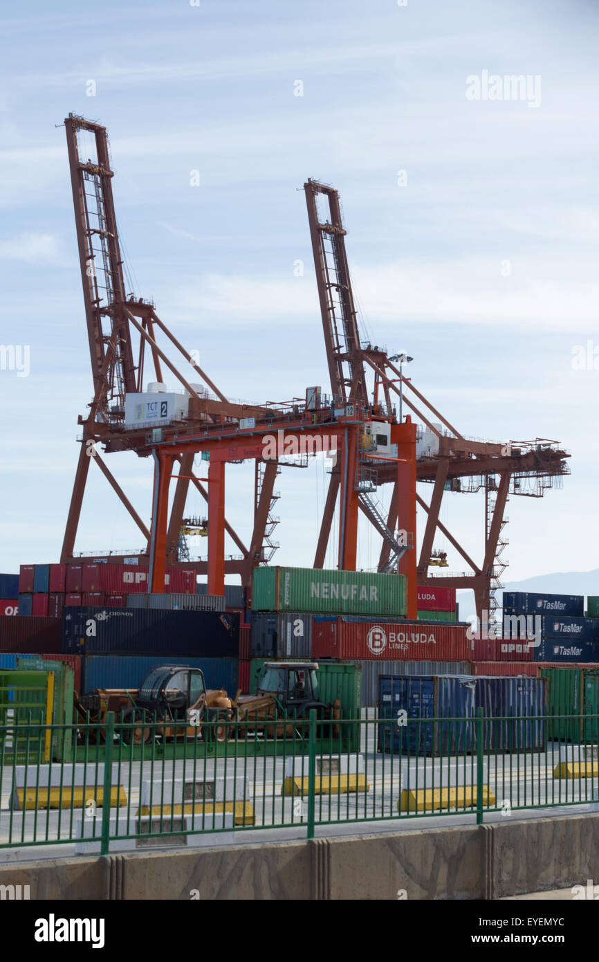 Containerhafen Stockfoto