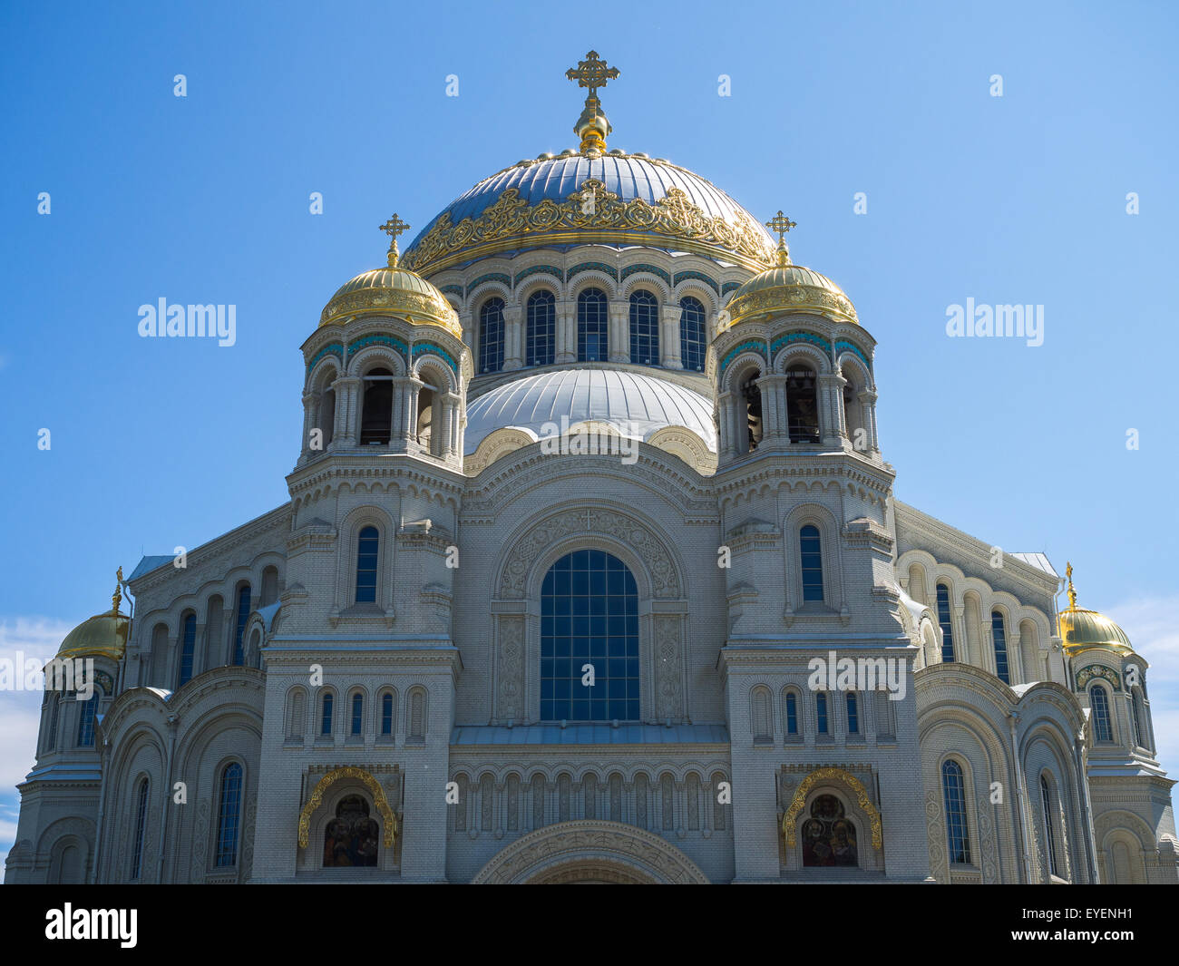 -Marine-Kathedrale des Heiligen Nikolaus in Kronstadt Stockfoto