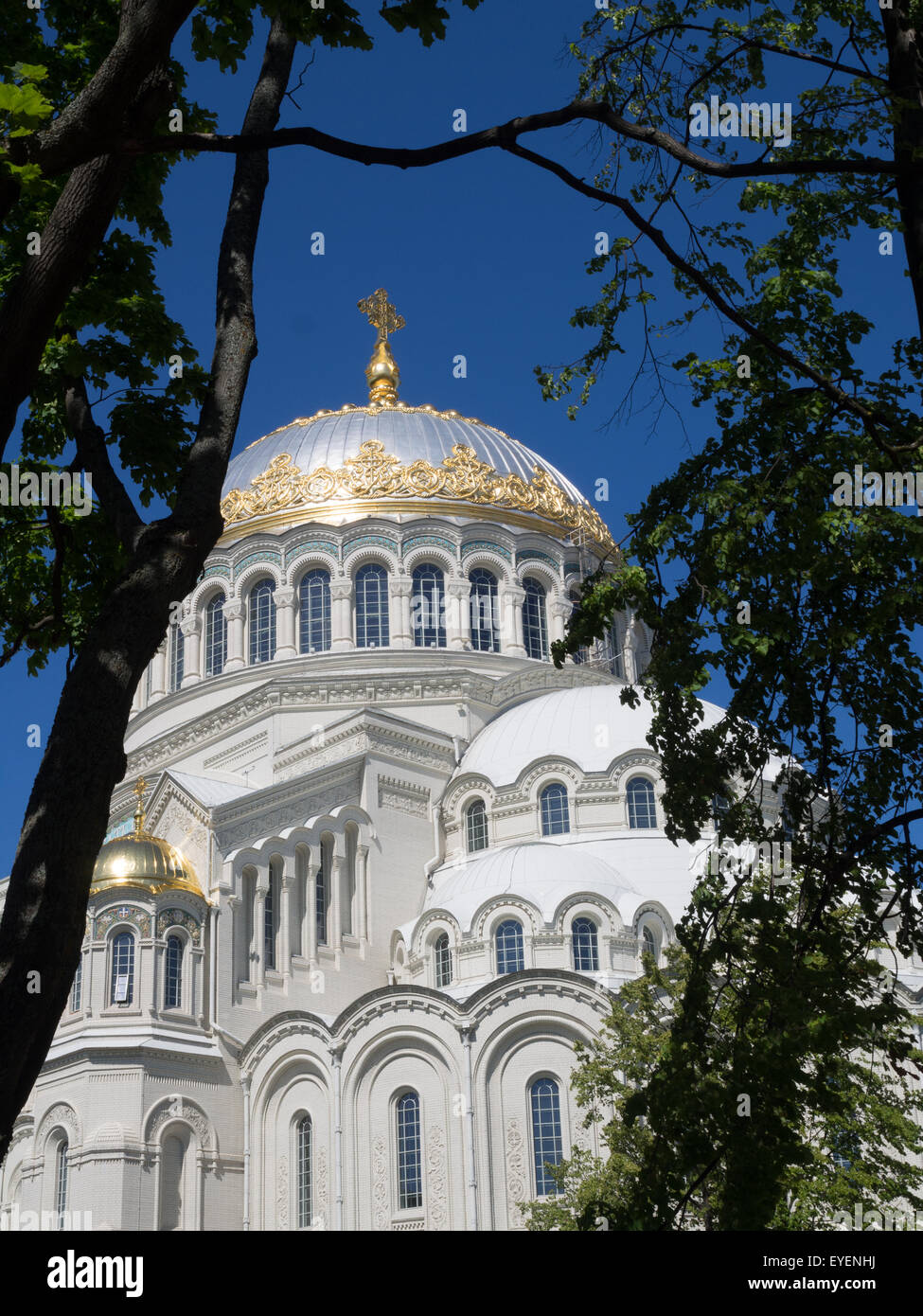 -Marine-Kathedrale des Heiligen Nikolaus in Kronstadt Stockfoto