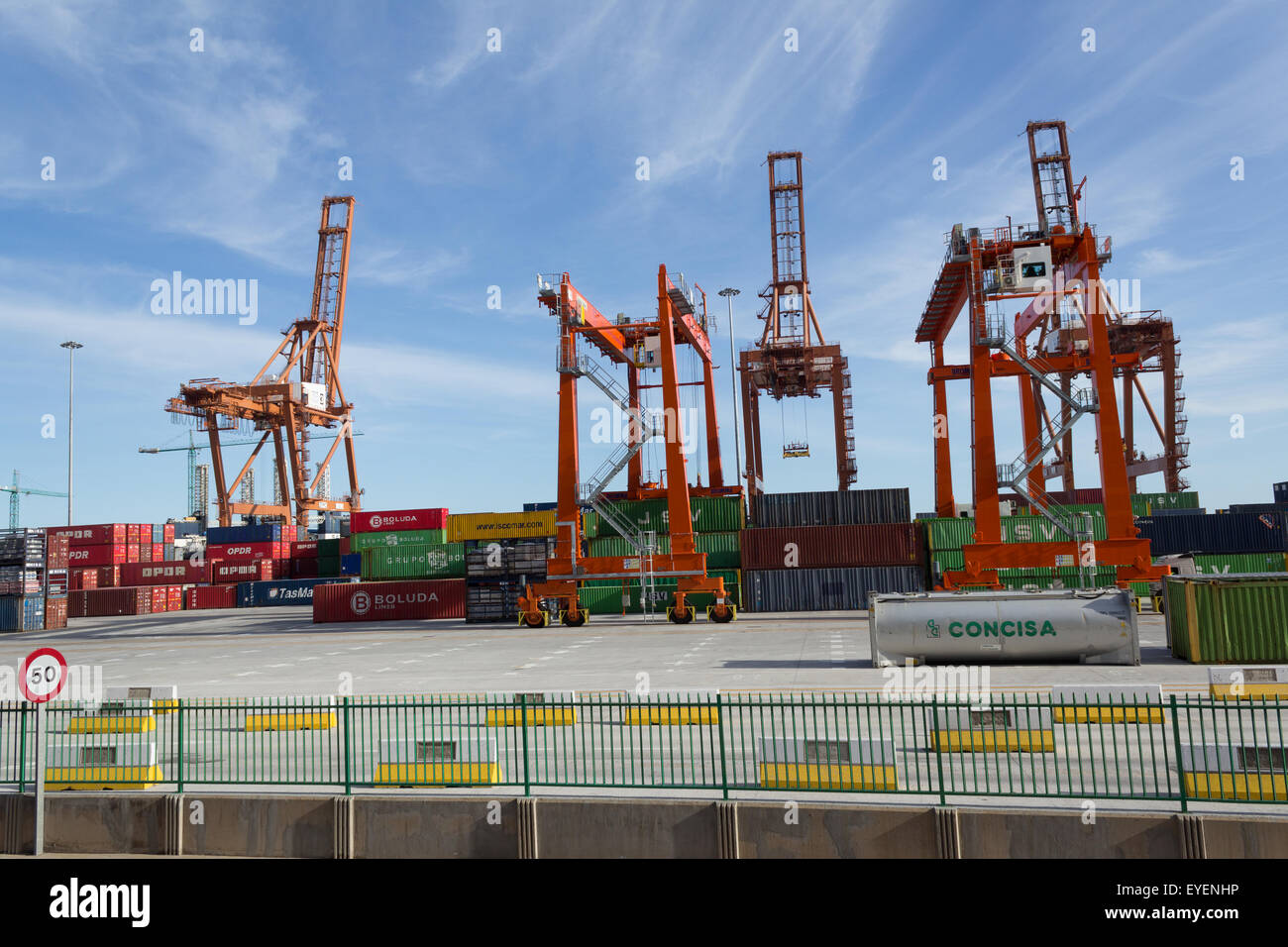 Containerhafen Stockfoto