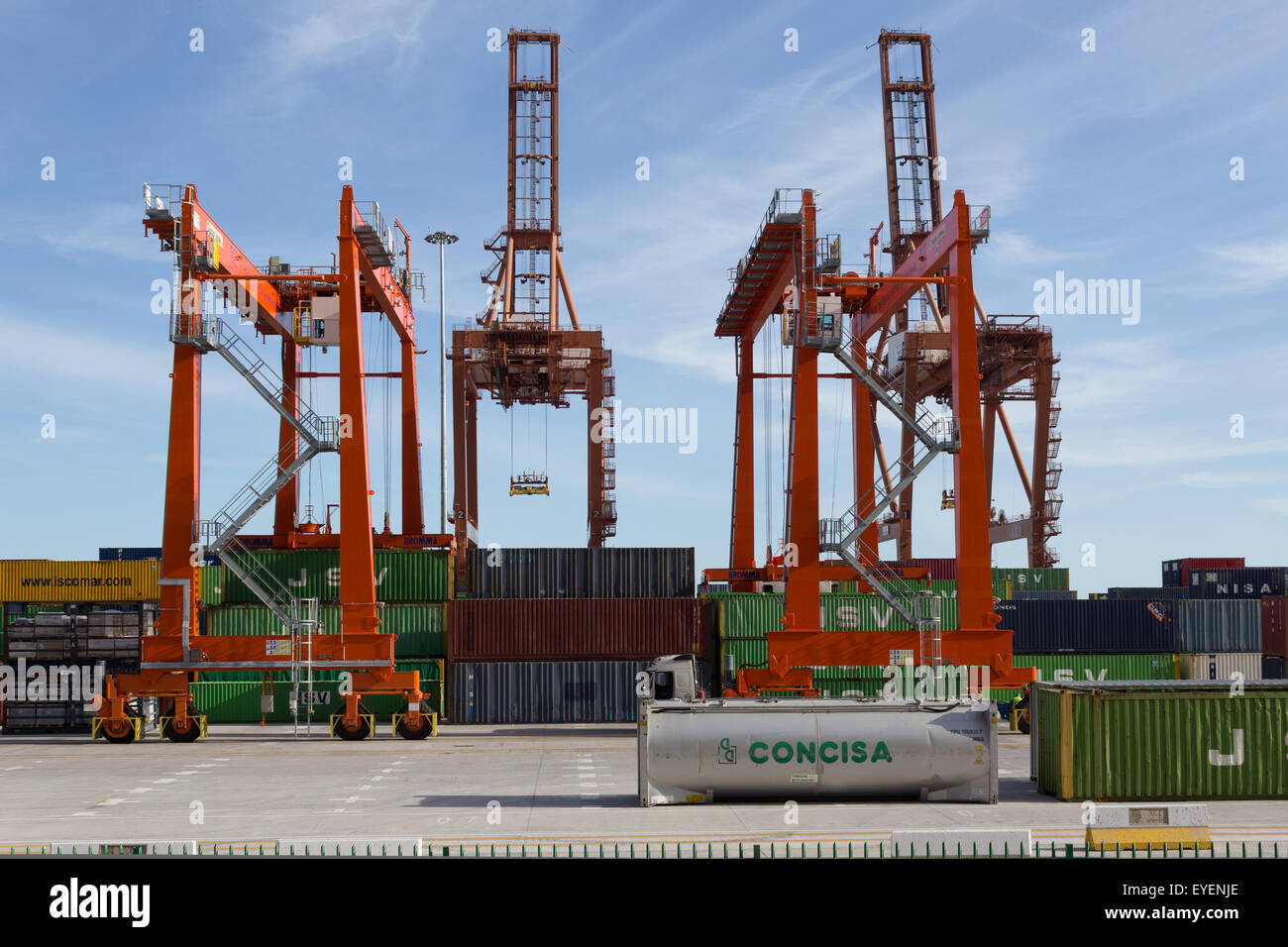 Containerhafen Stockfoto