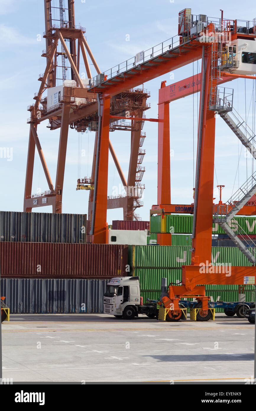 Containerhafen Stockfoto