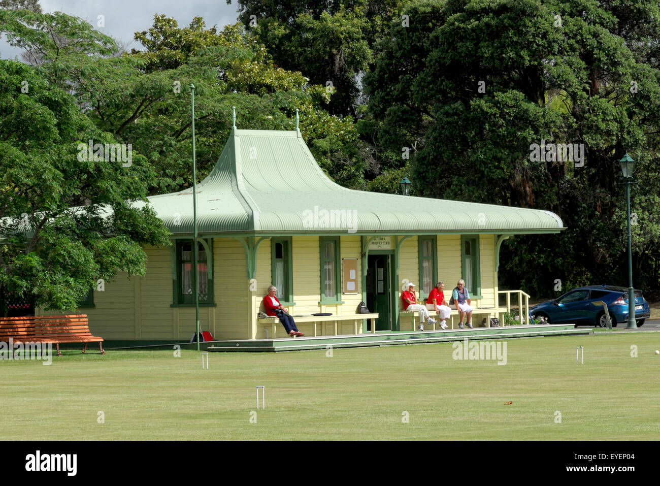 Krocket-Pavillion, Rotorua Museum Stockfoto