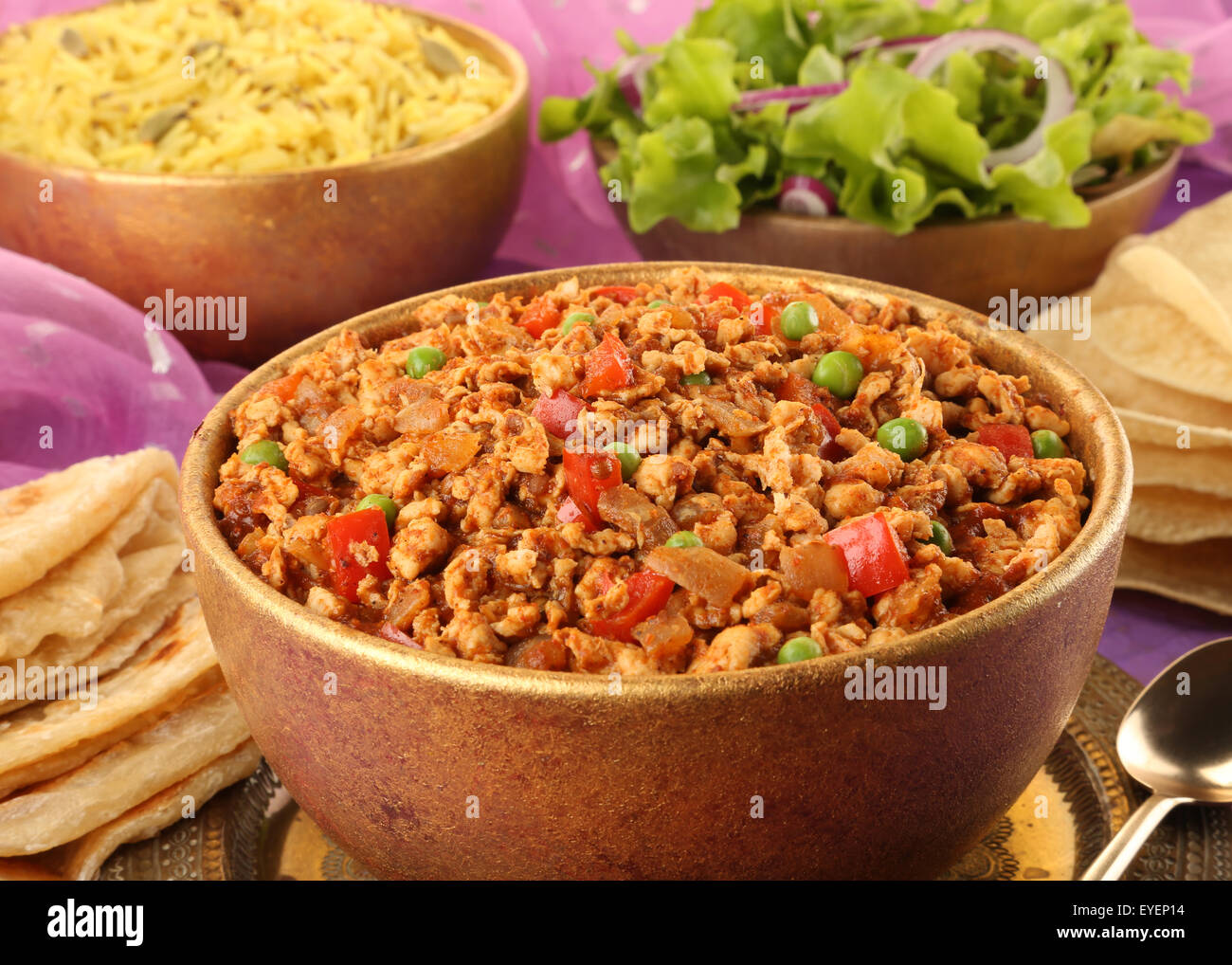 INDISCHE LAMM KEEMA Stockfoto