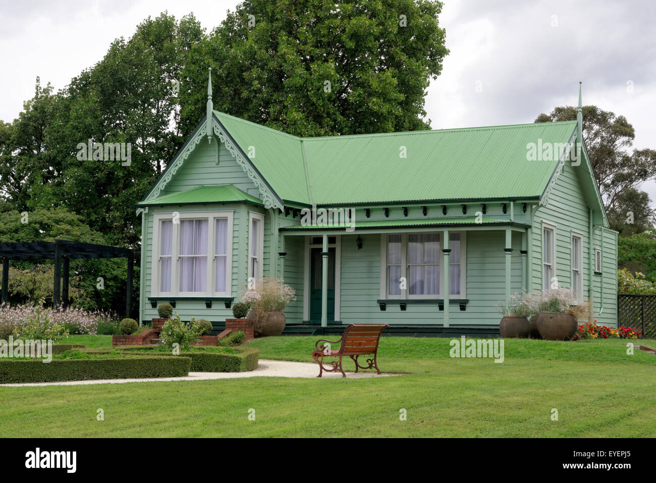 Im Garten des Rototua Museums zu Hause Stockfoto
