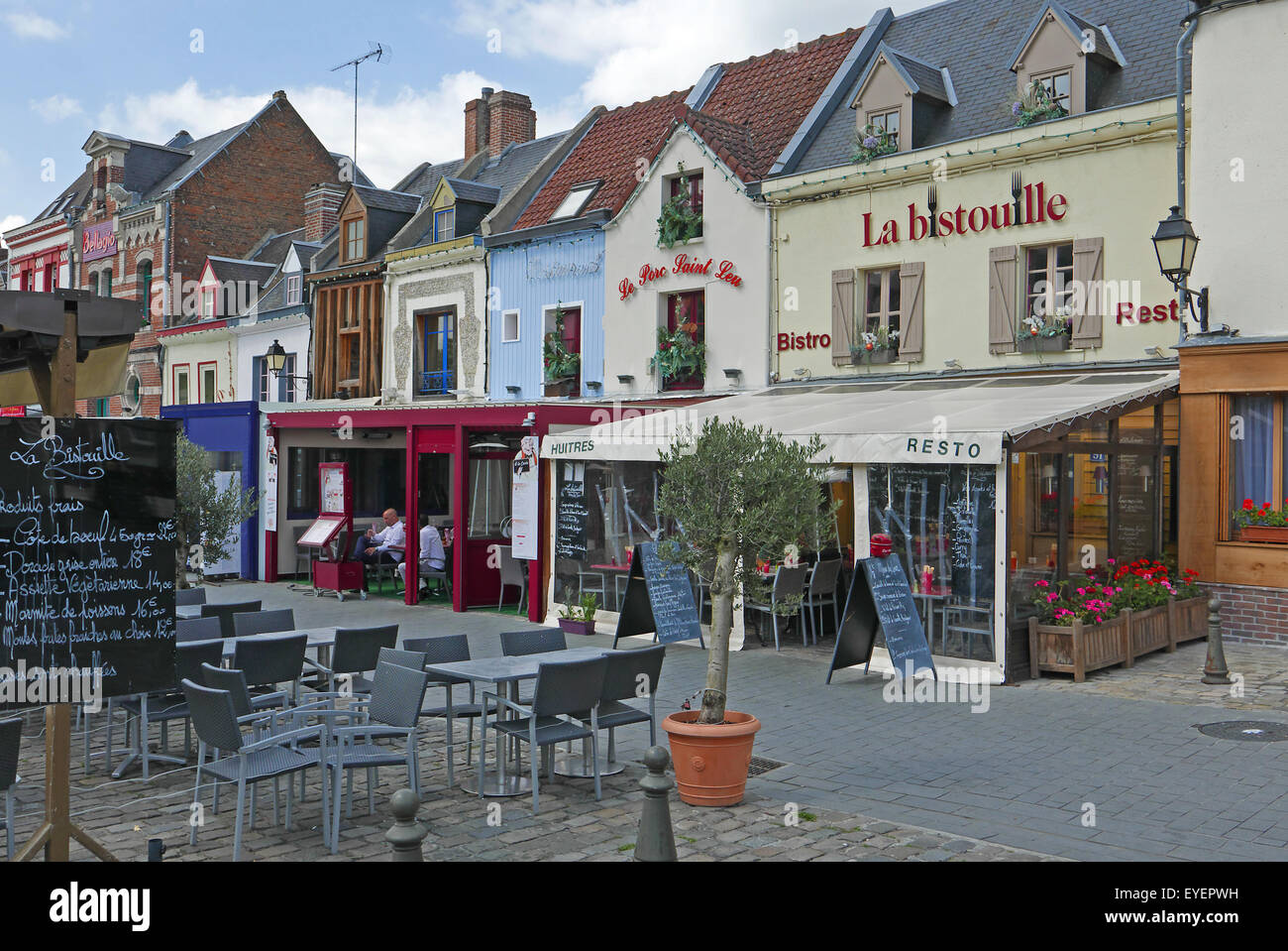 St.Leu ist der älteste Teil von Amiens, Picardie Frankreich Stockfoto