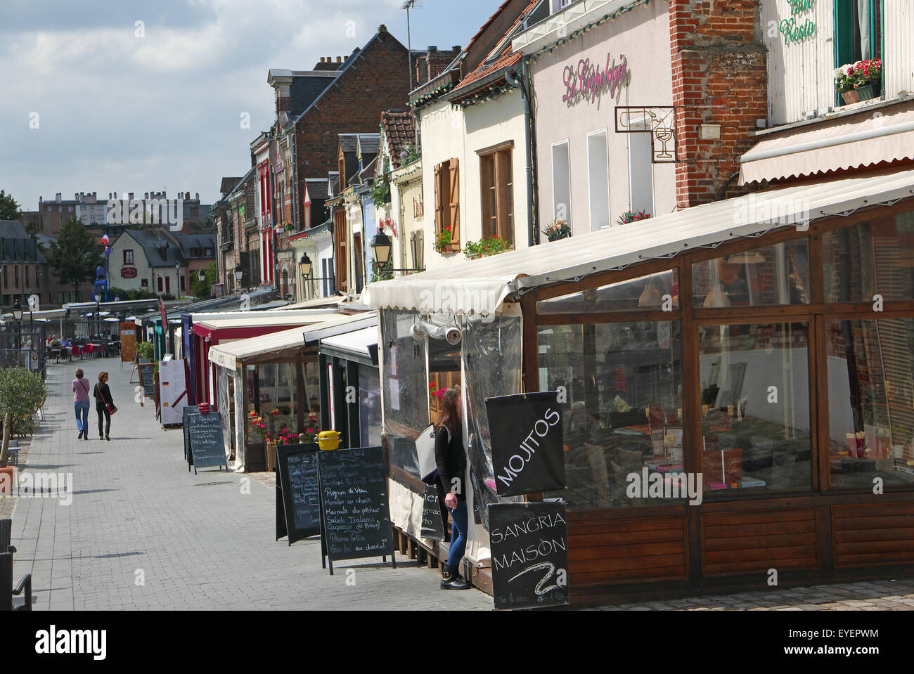 St.Leu ist der älteste Teil von Amiens, Picardie Frankreich Stockfoto