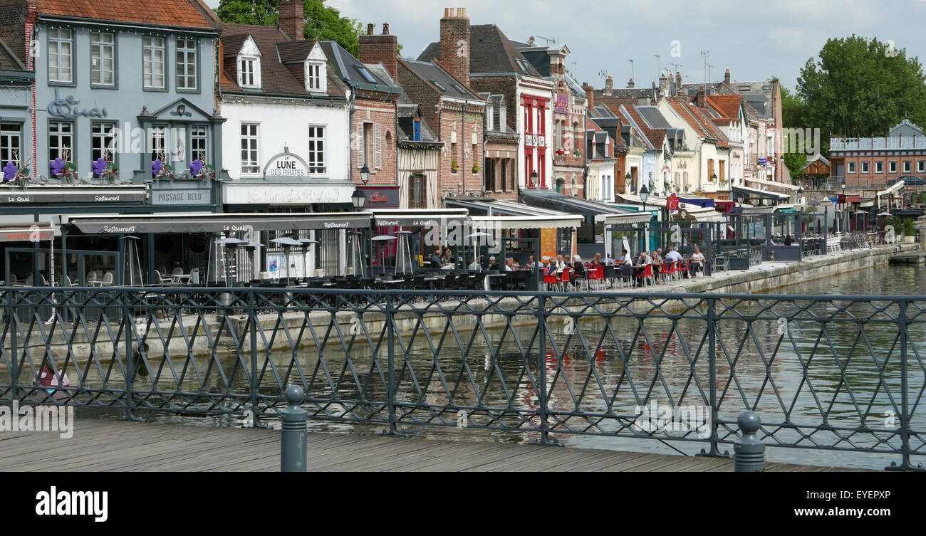 St.Leu ist der älteste Teil von Amiens, Picardie Frankreich Stockfoto
