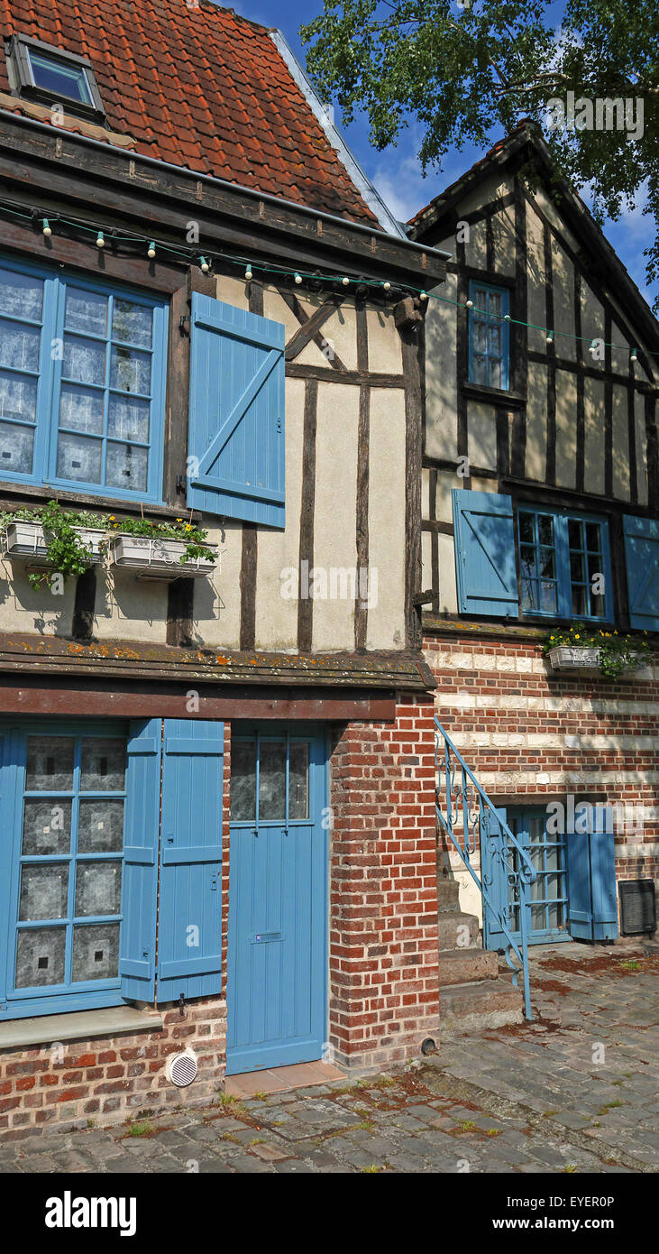 St.Leu ist der älteste Teil von Amiens, Picardie Frankreich Stockfoto