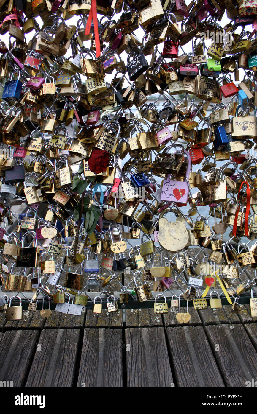 Schlösser der Liebe Paris Stockfoto