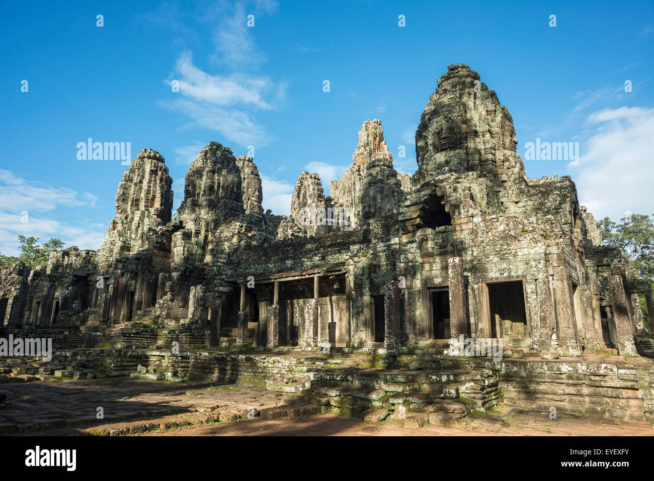 Vergangenheit, Geschichte, Khmer, alte, Bayon Wat Stockfoto