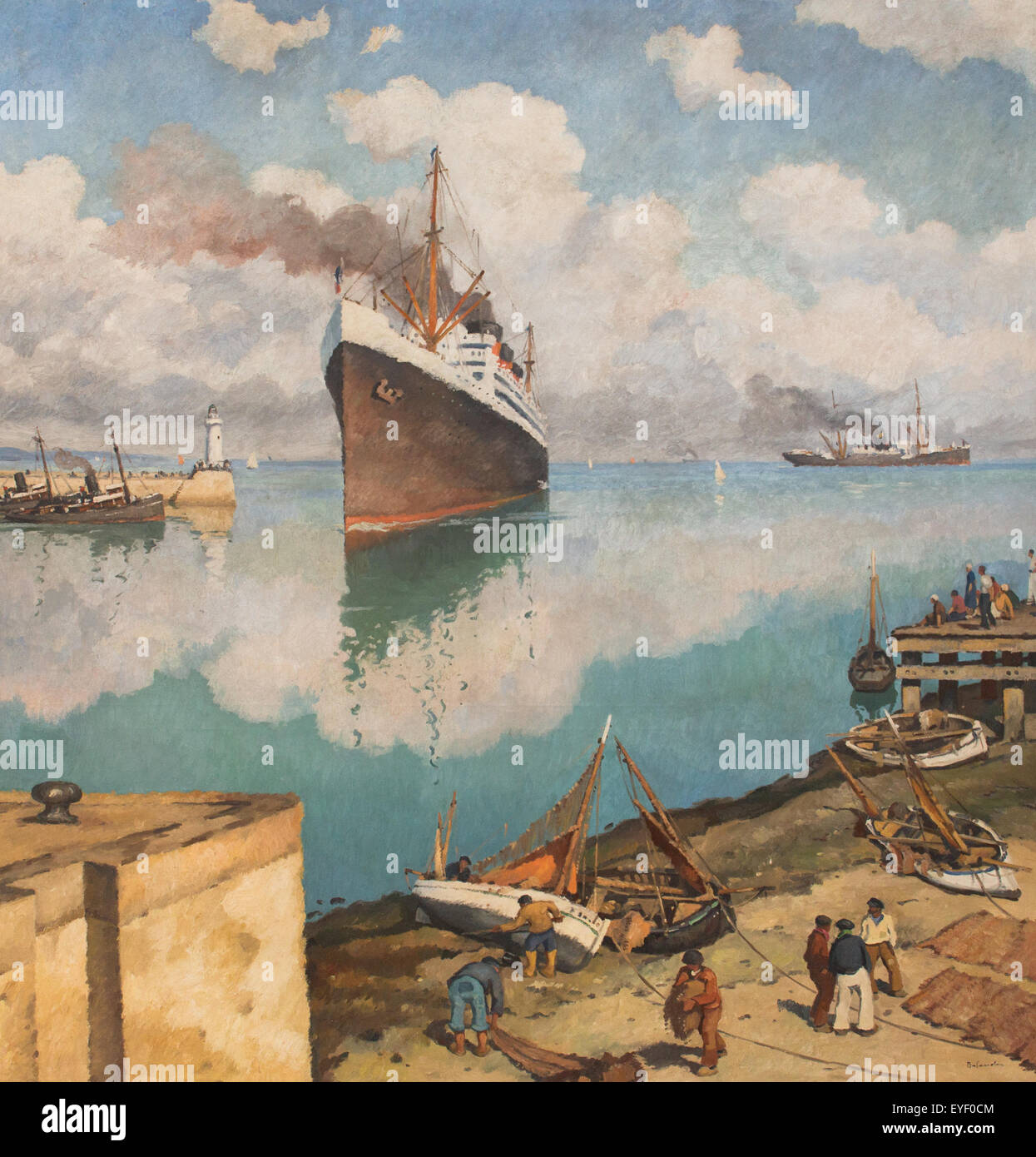 Ankunft am Hafen Liner 12.07.2013 - Sammlung des 20. Jahrhunderts Stockfoto