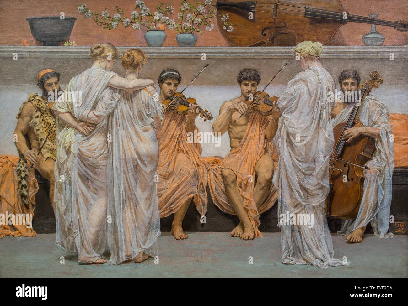 Das Quartett, das Maler-Hommage an die Kunst der Musik 01.08.2014 - Sammlung des 19. Jahrhunderts Stockfoto