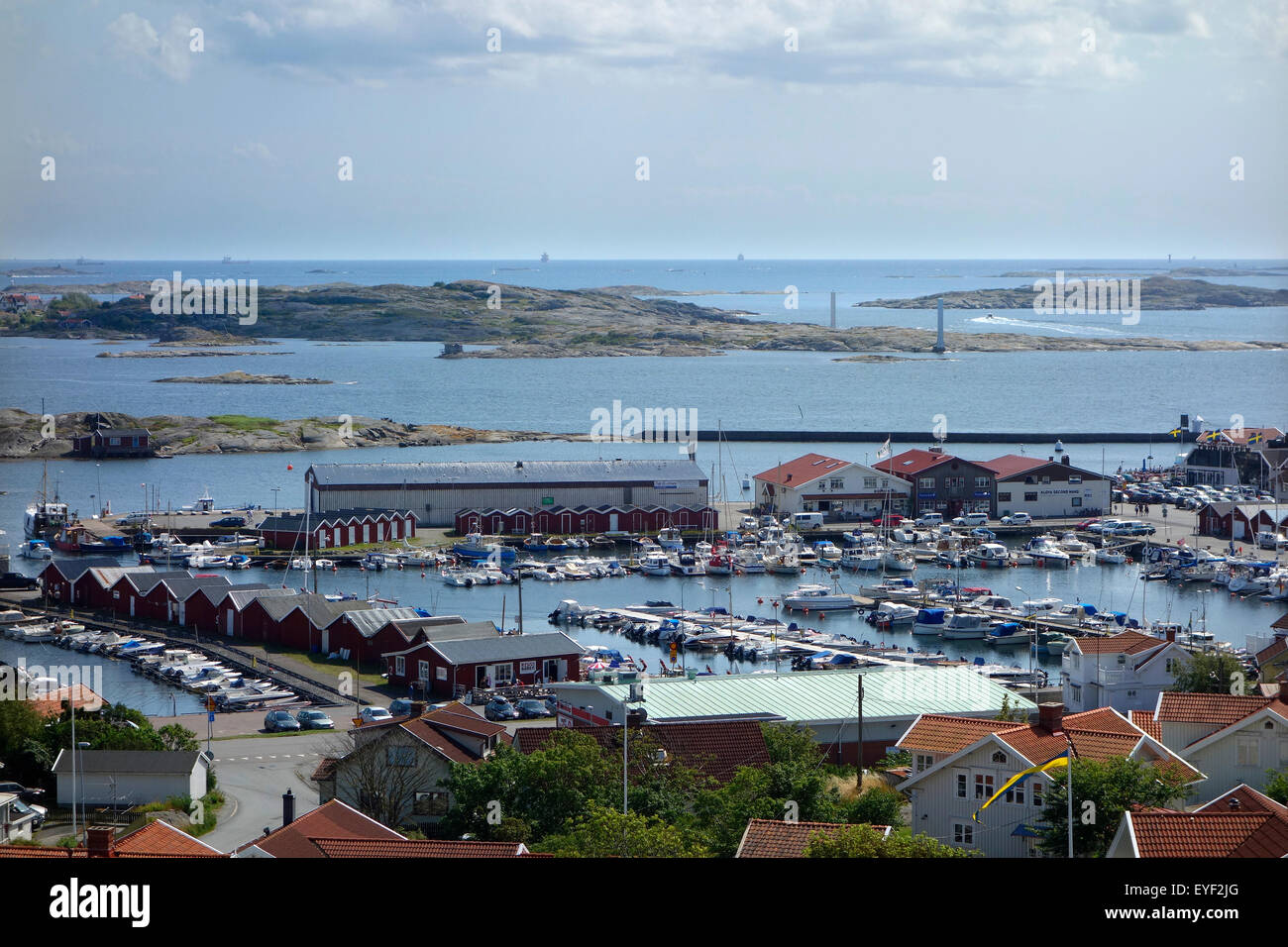 Schweden, Bohuslan, Hönö Insel, Klåva marina Stockfoto