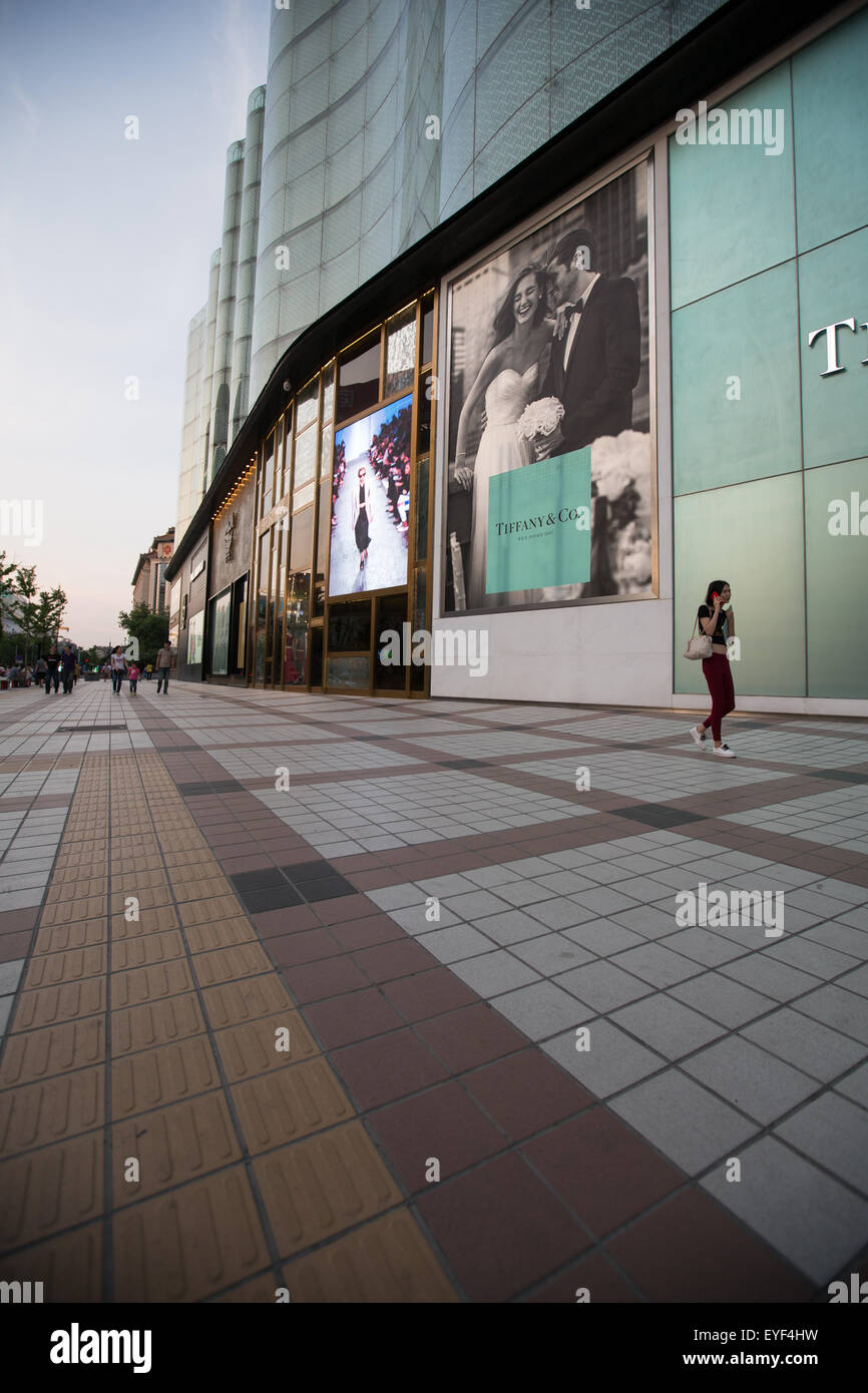 Wangfujing Street, berühmt für shopping in Beijing, China Stockfoto