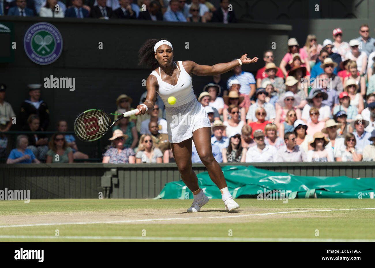 11.07.2015. die Wimbledon Tennis Championships 2015 statt in The All England Lawn Tennis and Croquet Club, London, England, UK. Stockfoto