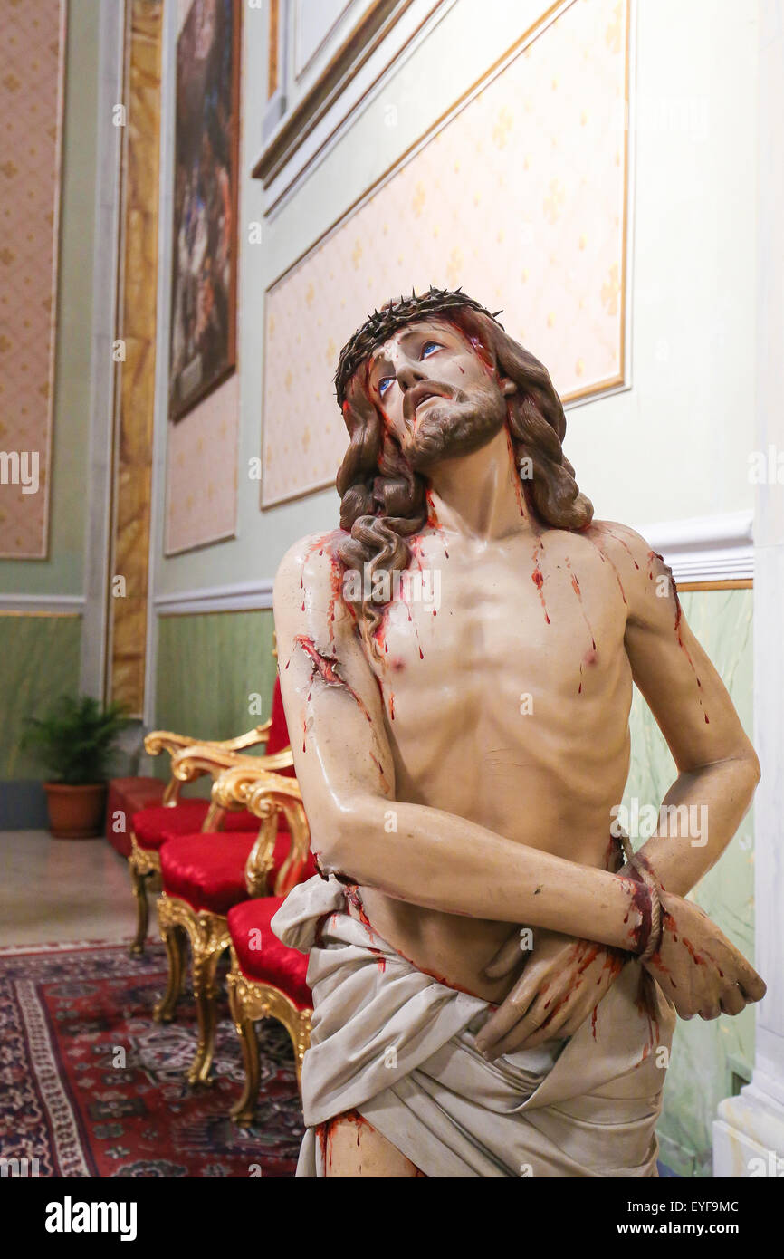 Statue von Jesus am Karfreitag in Martina Franca, Taranto Provinz, Süd-Italien. Stockfoto