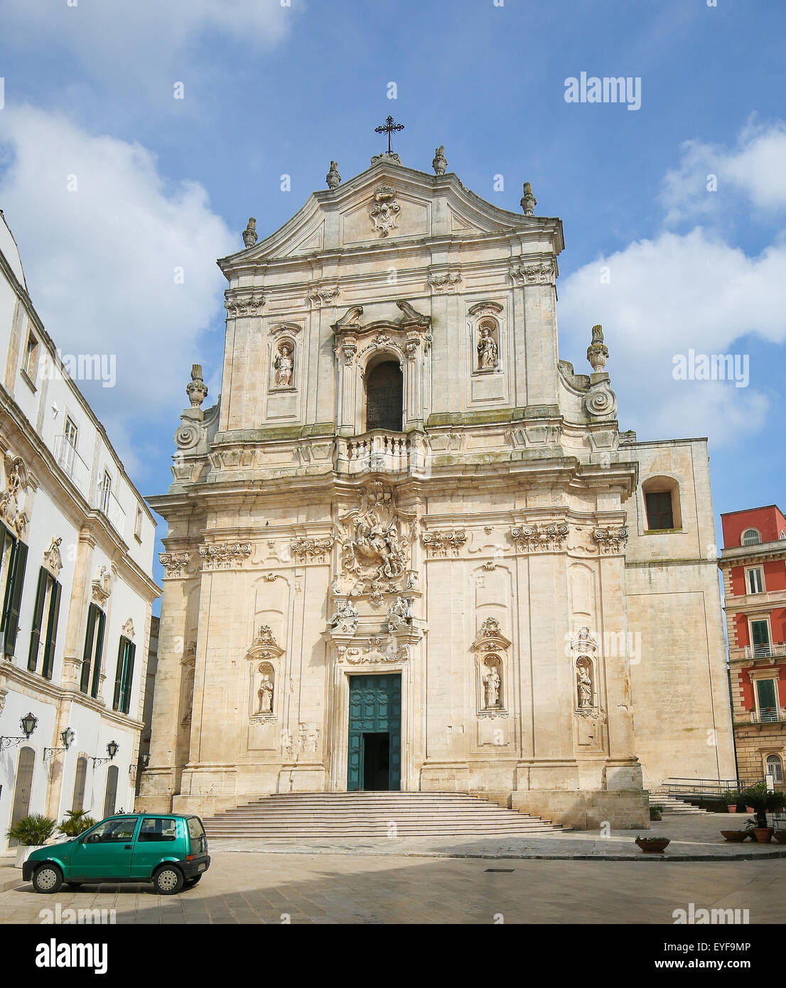 Basilika von S. Martino an der Piazza Plebiscito in Martina Franca, Taranto Provinz, Süd-Italien. Stockfoto
