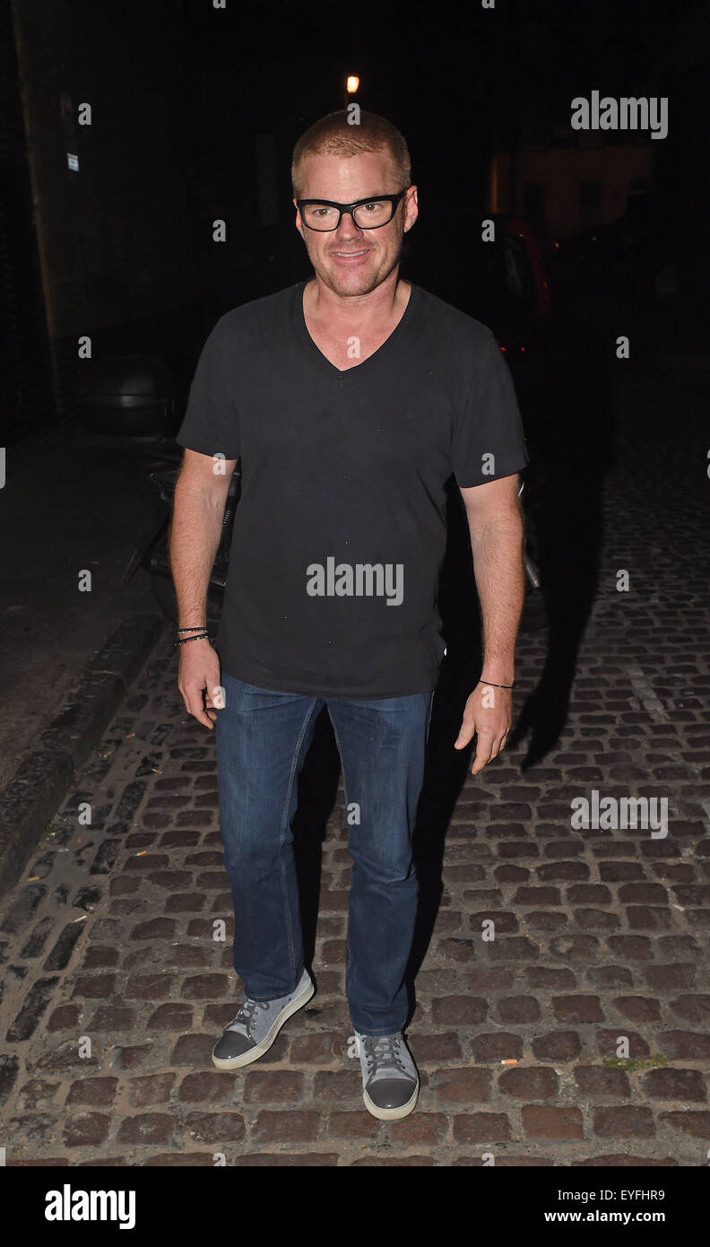 Heston Blumenthal gesehen genießen einen Burschen Abend mit seinem Sohn auf die Chiltern Firehouse Featuring: Heston Blumenthal wo: London, Vereinigtes Königreich bei: 27. Mai 2015 Stockfoto