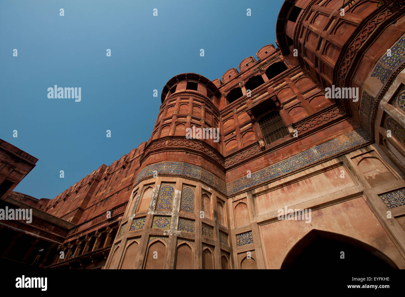 Eingang zum Agra Fort; Agra, Indien Stockfoto