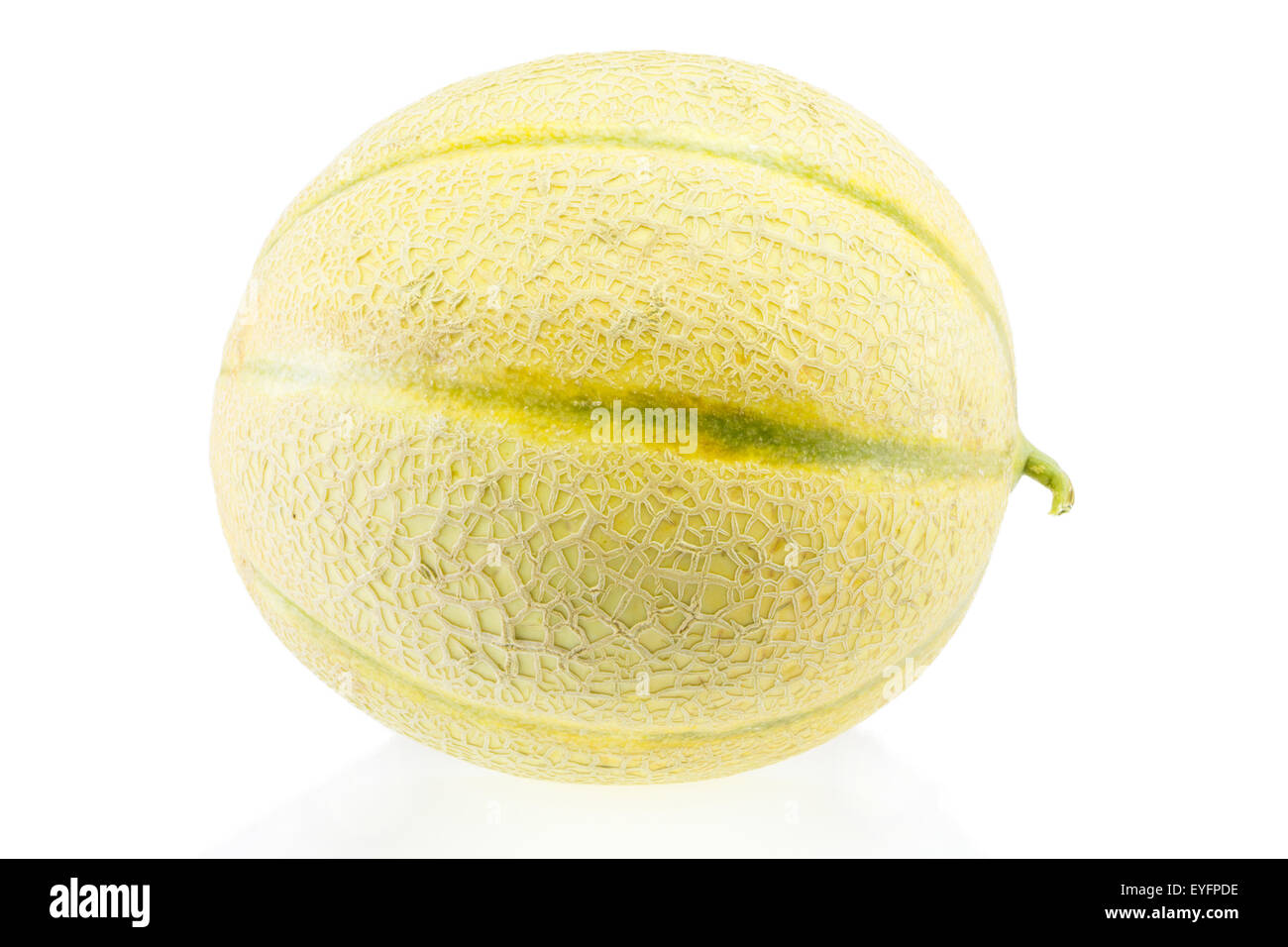 Saftige Honigmelone auf weißem Hintergrund Stockfoto