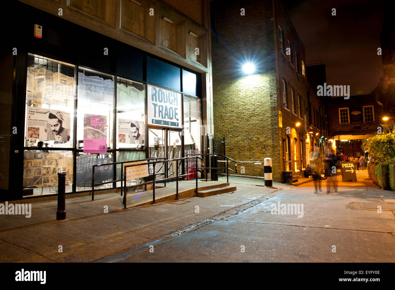 Rough Trade Osten Plattenladen In Brick Lane, East London, London, Großbritannien Stockfoto