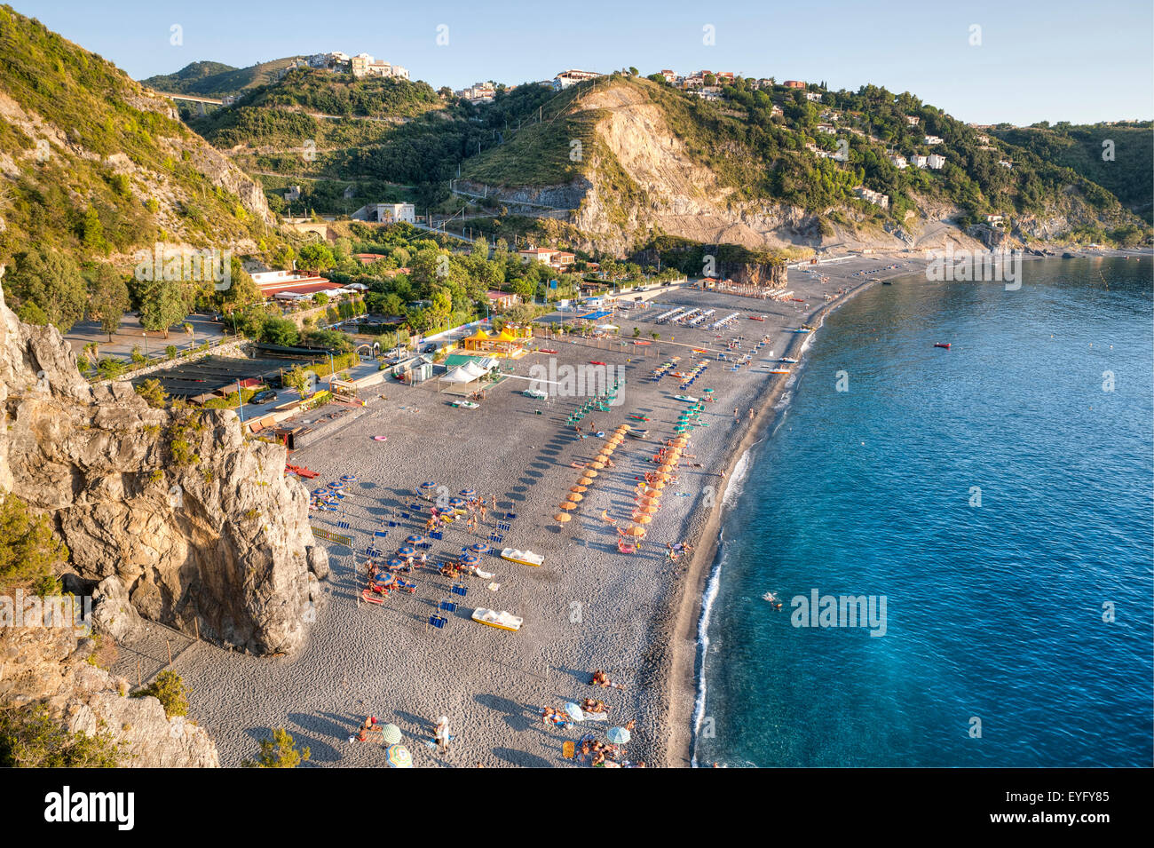 Italien Calabria Tyrrhenischen Meer San Nicola Arcella Küste Beach Resort und Einlass Stockfoto