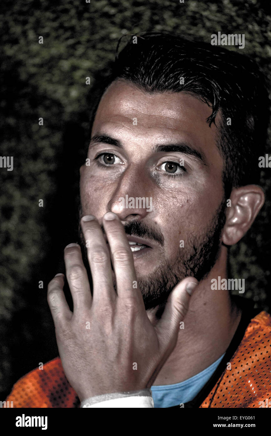 Trento, Italien. 24. Juli 2015. Mirko Valdifiori (Napoli) Fußball: Vorsaison Freundschaftsspiel zwischen Napoli 5-2 Feralpi Salo Stadium Trento in Trento, Italien. © Maurizio Borsari/AFLO/Alamy Live-Nachrichten Stockfoto