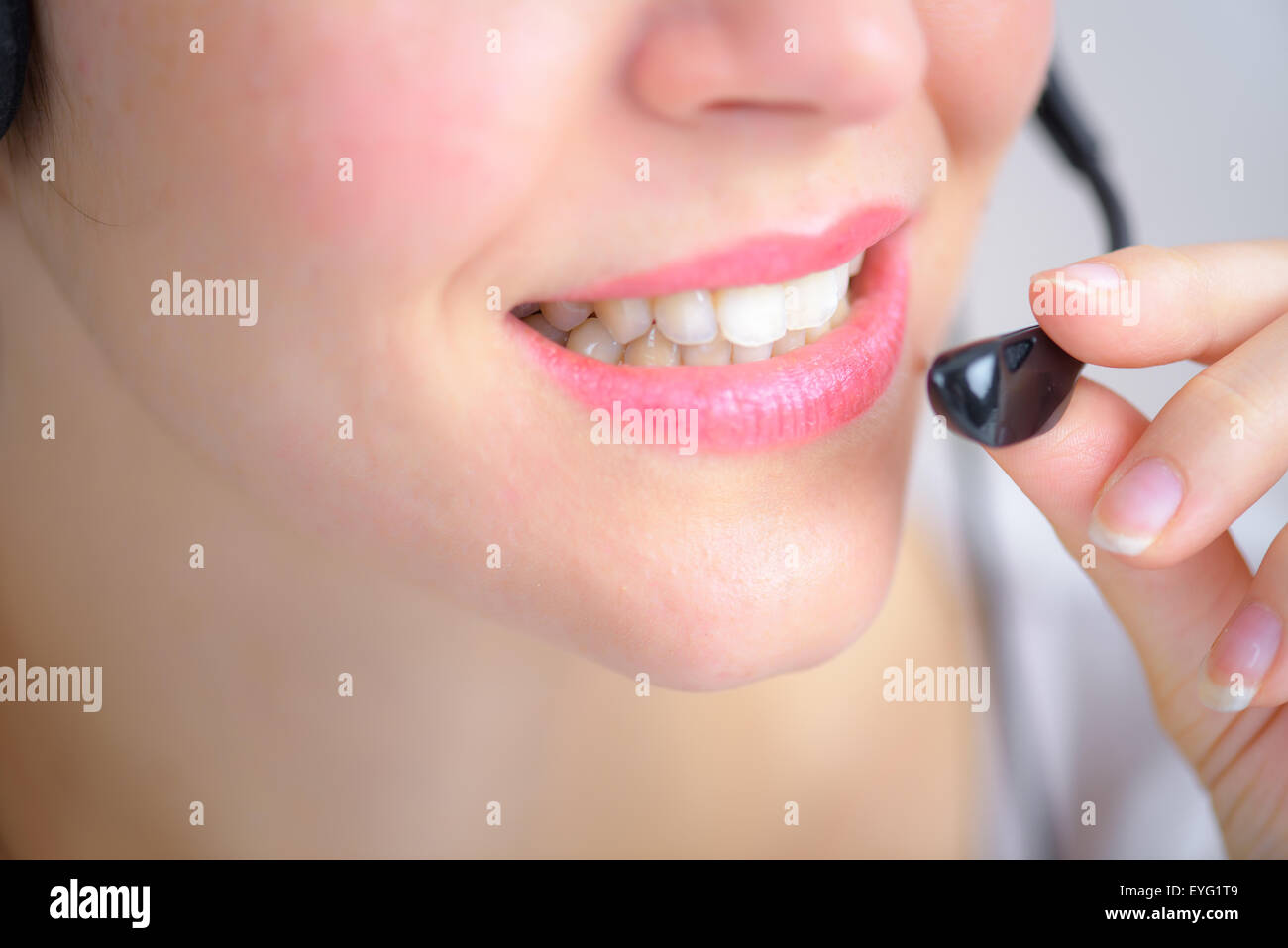 Call-Center-Mitarbeiter Stockfoto