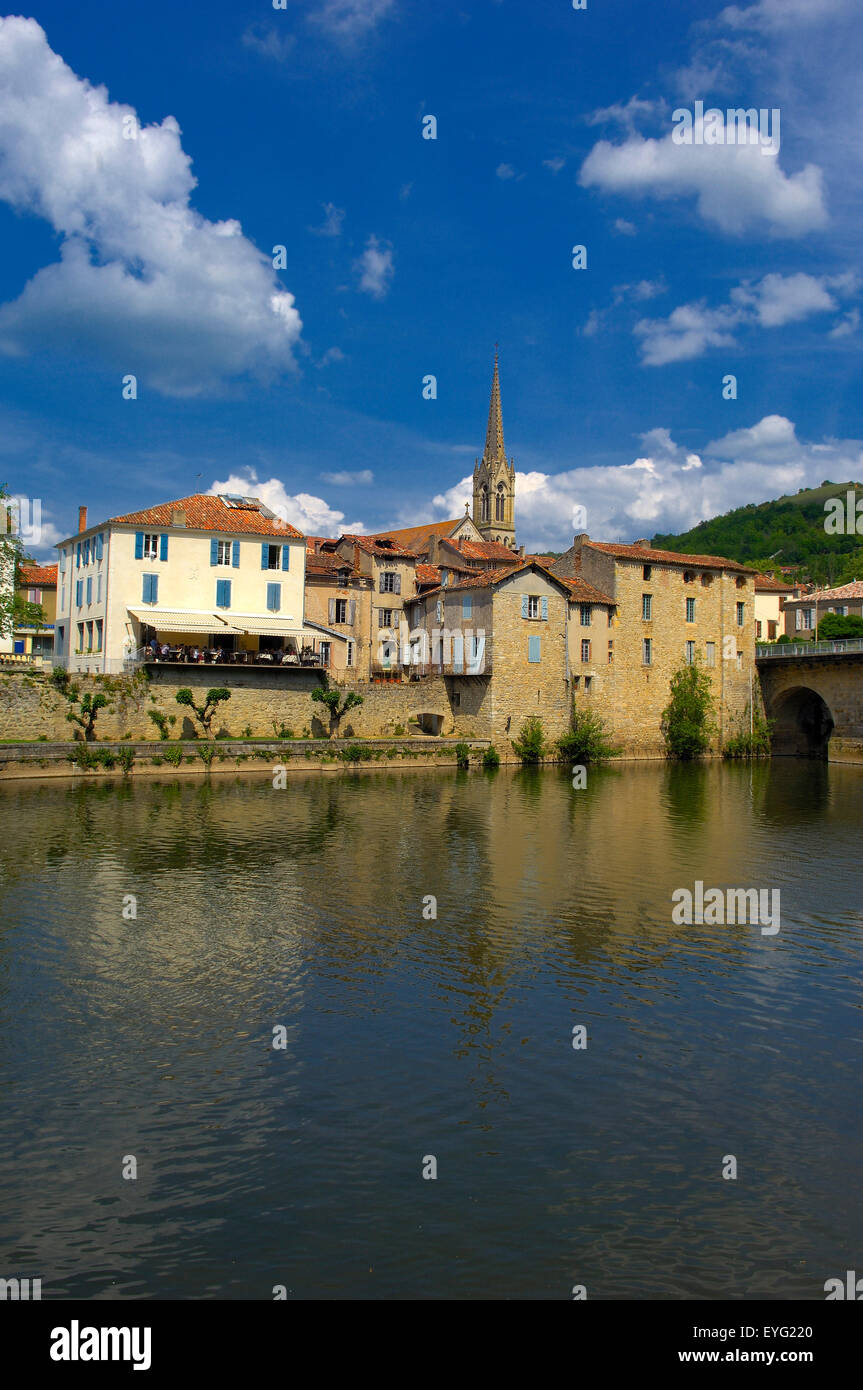 Saint Antonin Noble Val, Fluss Aveyron, Tarn et Garonne Abteilung, Region Midi-PyrŽnŽes, Frankreich Stockfoto