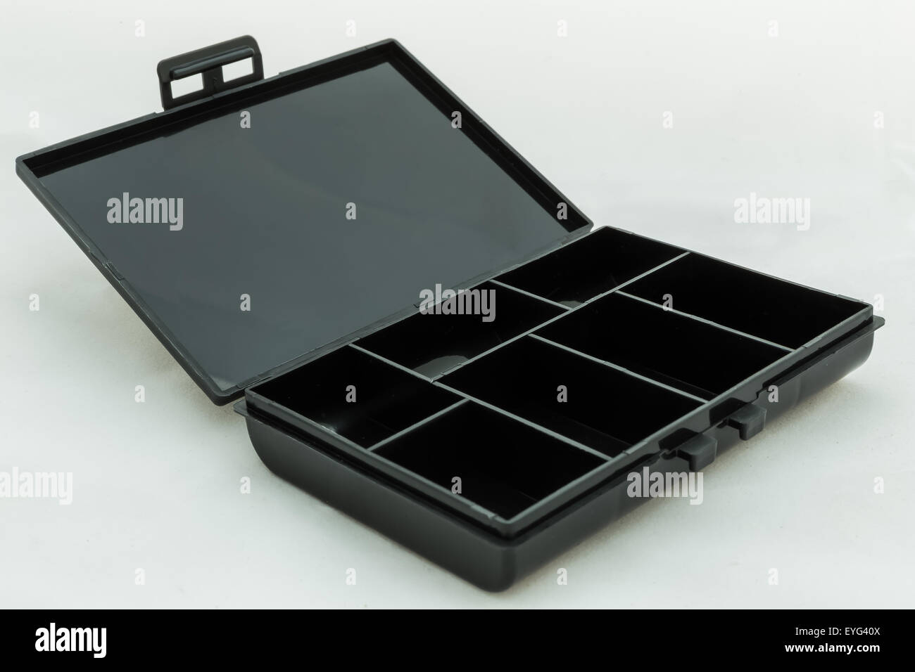 Pille Container isoliert auf weißem Hintergrund. Stockfoto