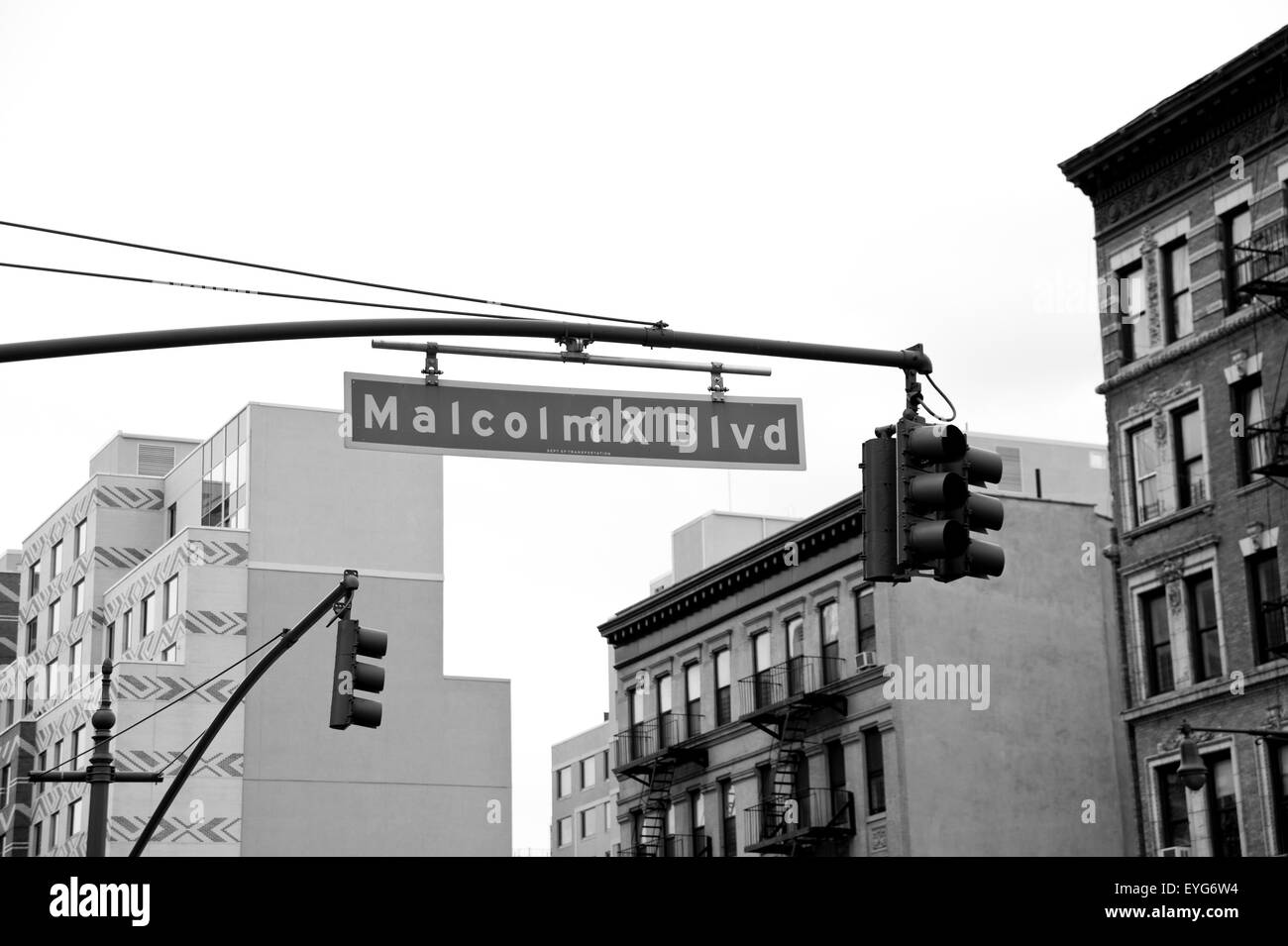 Malcolm X Street Platte In Harlem, Manhattan, New York, Usa Stockfoto