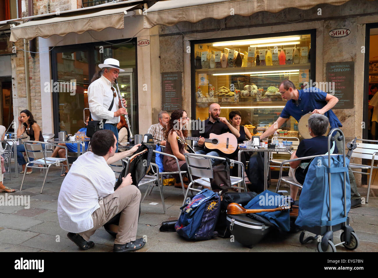 Straßenmusikanten buskers Stockfoto