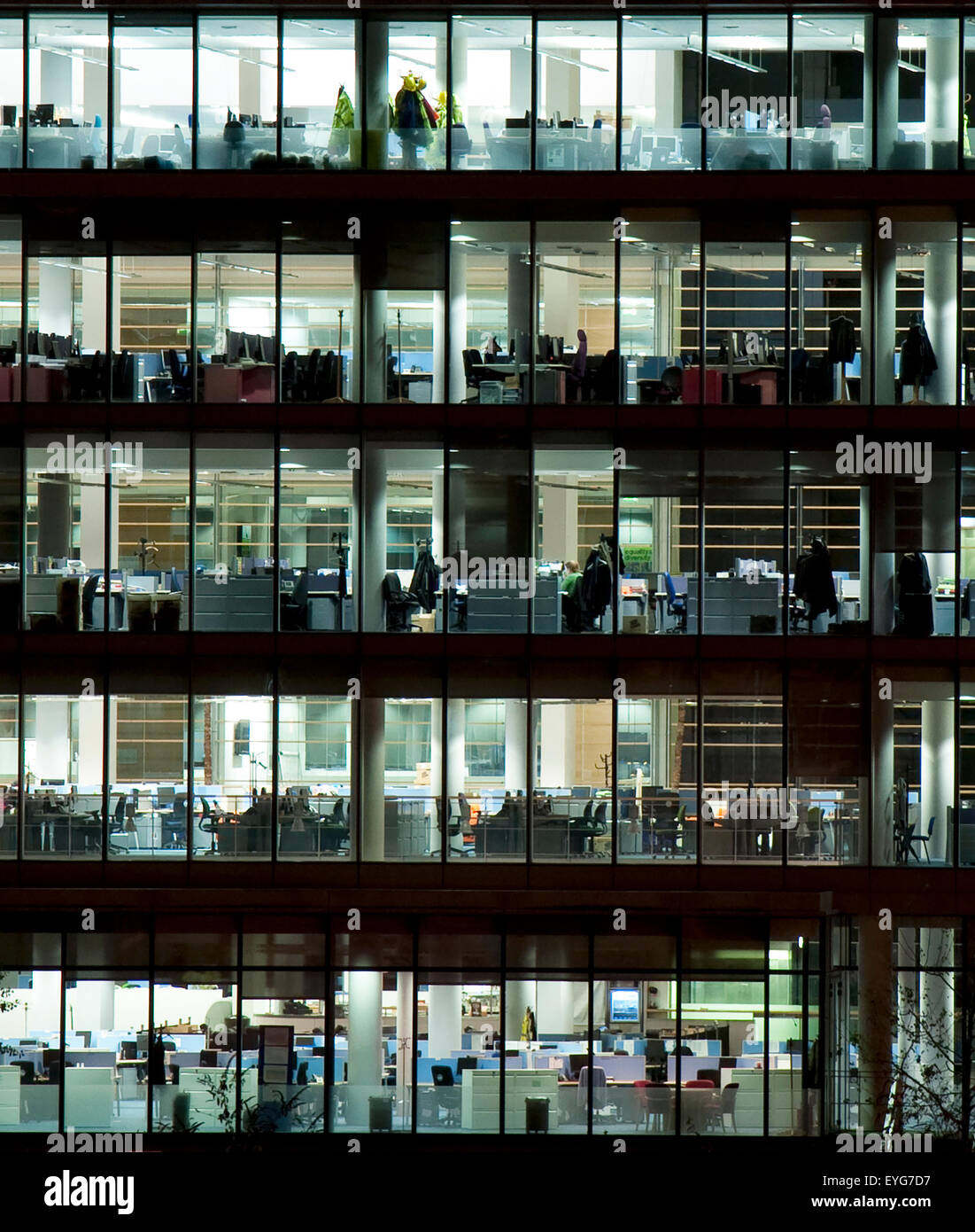 Loxley House in Nottingham beleuchtet in der Nacht, Nottinghamshire, England UK Stockfoto