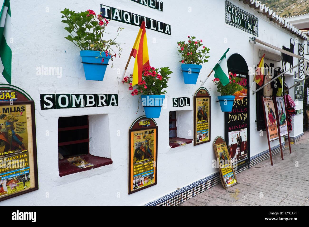 Spanischen Stierkampfarena, Mijas Stockfoto