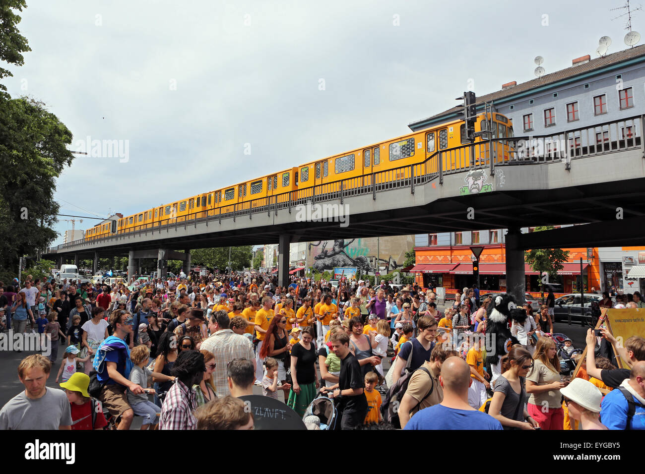 Berlin, Deutschland, Menschen bei der street parade Stockfoto