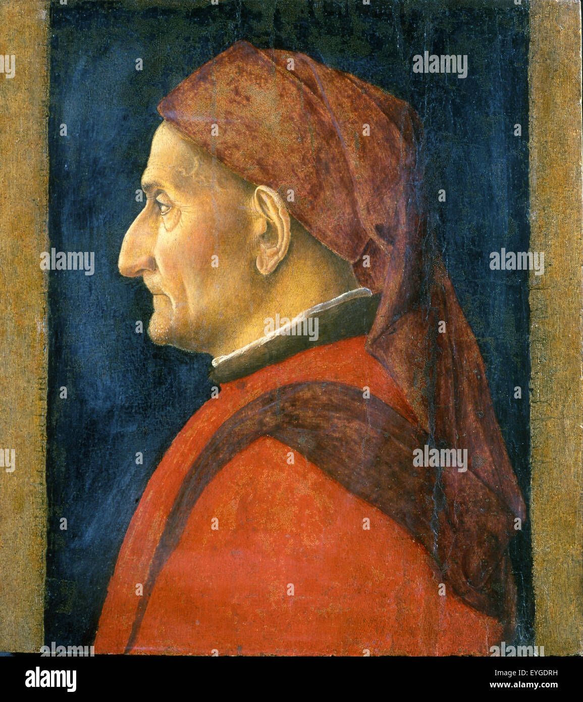 Andrea Mantegna - Portrait eines Mannes - XV Jahrhundert - Italienisch Stockfoto