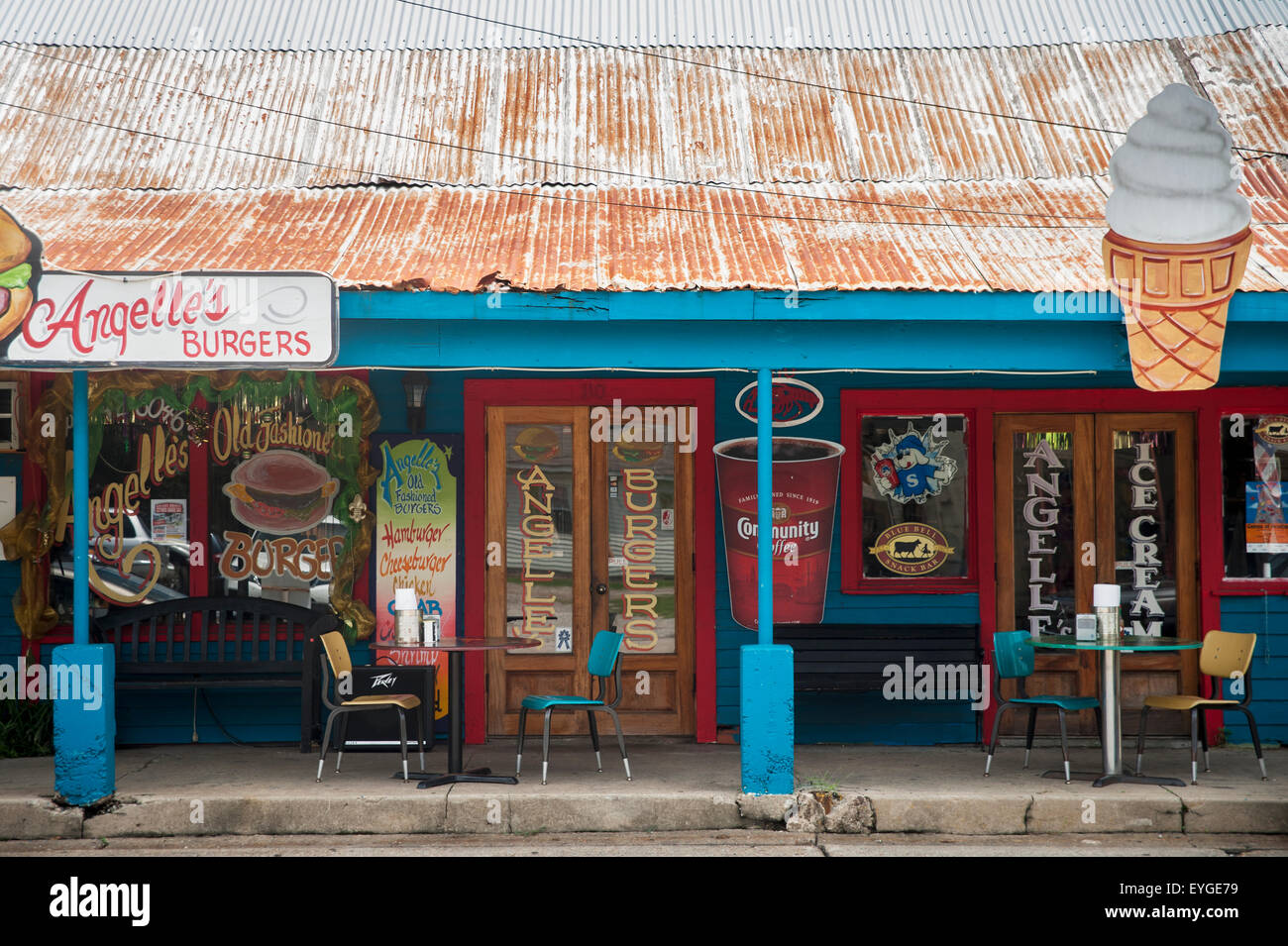 USA, Louisiana, alten Dorfladen; Breaux Bridge Stockfoto