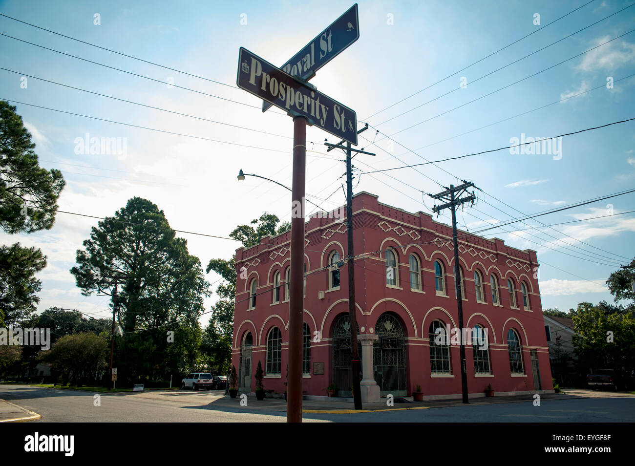 USA, Louisiana, romanische Bankgebäude; St. Francisville Stockfoto