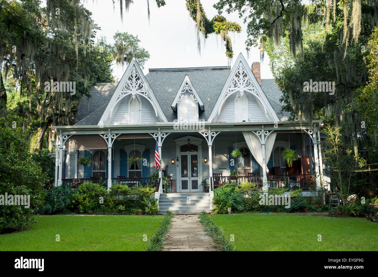 USA, ein Haus des 19. Jahrhunderts in St. Francisville; Louisiana, St. Francisville Inn Stockfoto