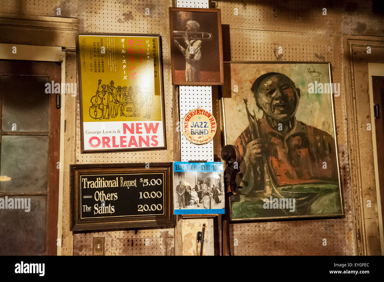 USA, Louisiana, French Quarter; New Orleans, historische Jazzclub, Preservation Hall Stockfoto