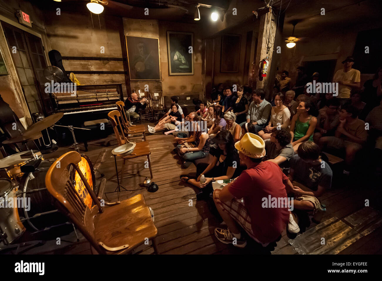 USA, Louisiana, French Quarter; New Orleans, historische Jazzclub, Preservation Hall Stockfoto
