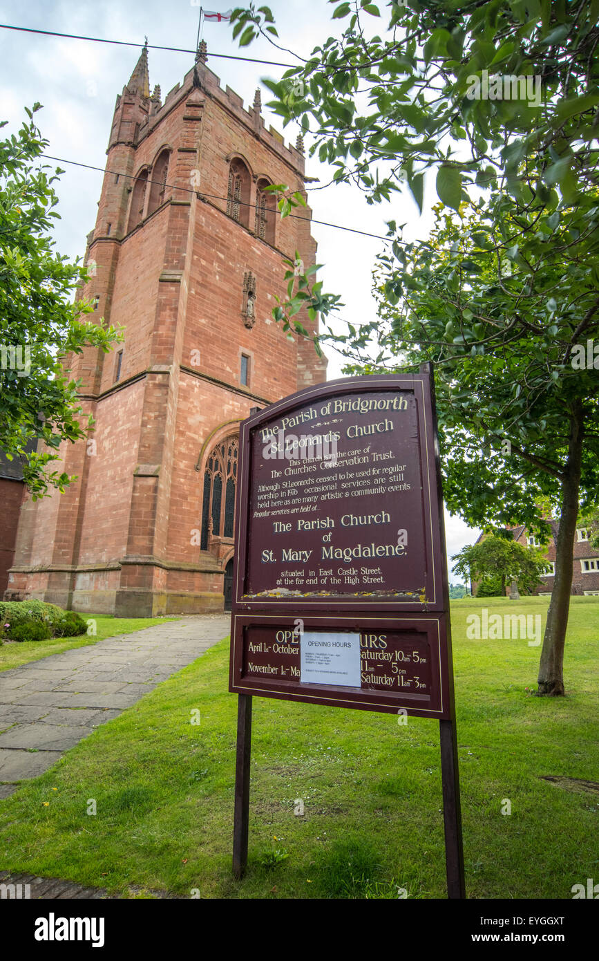 St Leonards Kirche Bridgnorth Shropshire uk Stockfoto