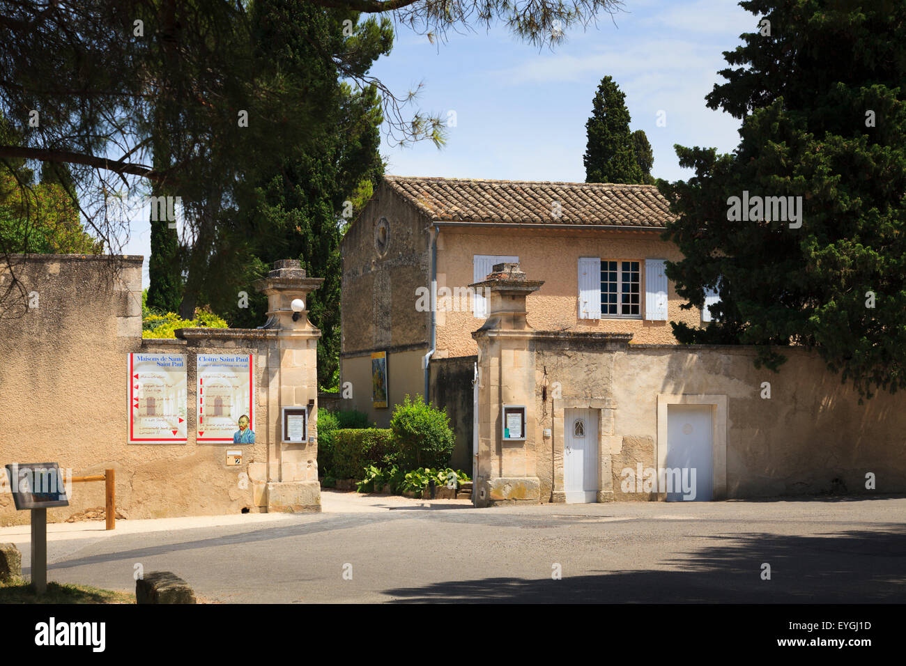 Außenseite des Maison de Sante Saint Paul in Saint Remy Stockfoto